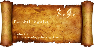 Kandel Gyula névjegykártya